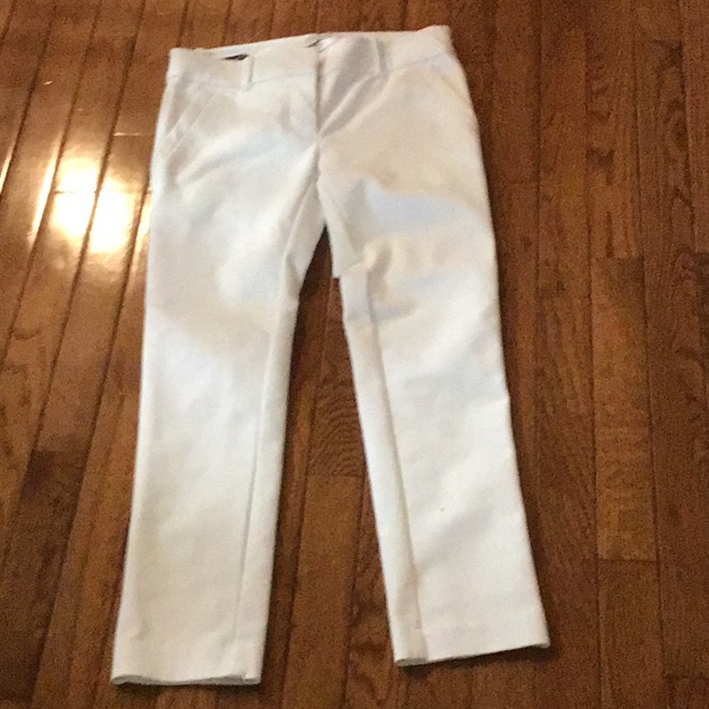 Loft Modern Skinny Ankle White Pants